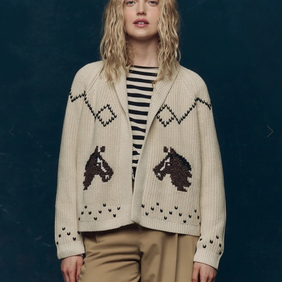 The Great. Lodge Horse Cardigan *as seen on The Pitt* size 3 or Large - Picture 4 of 12
